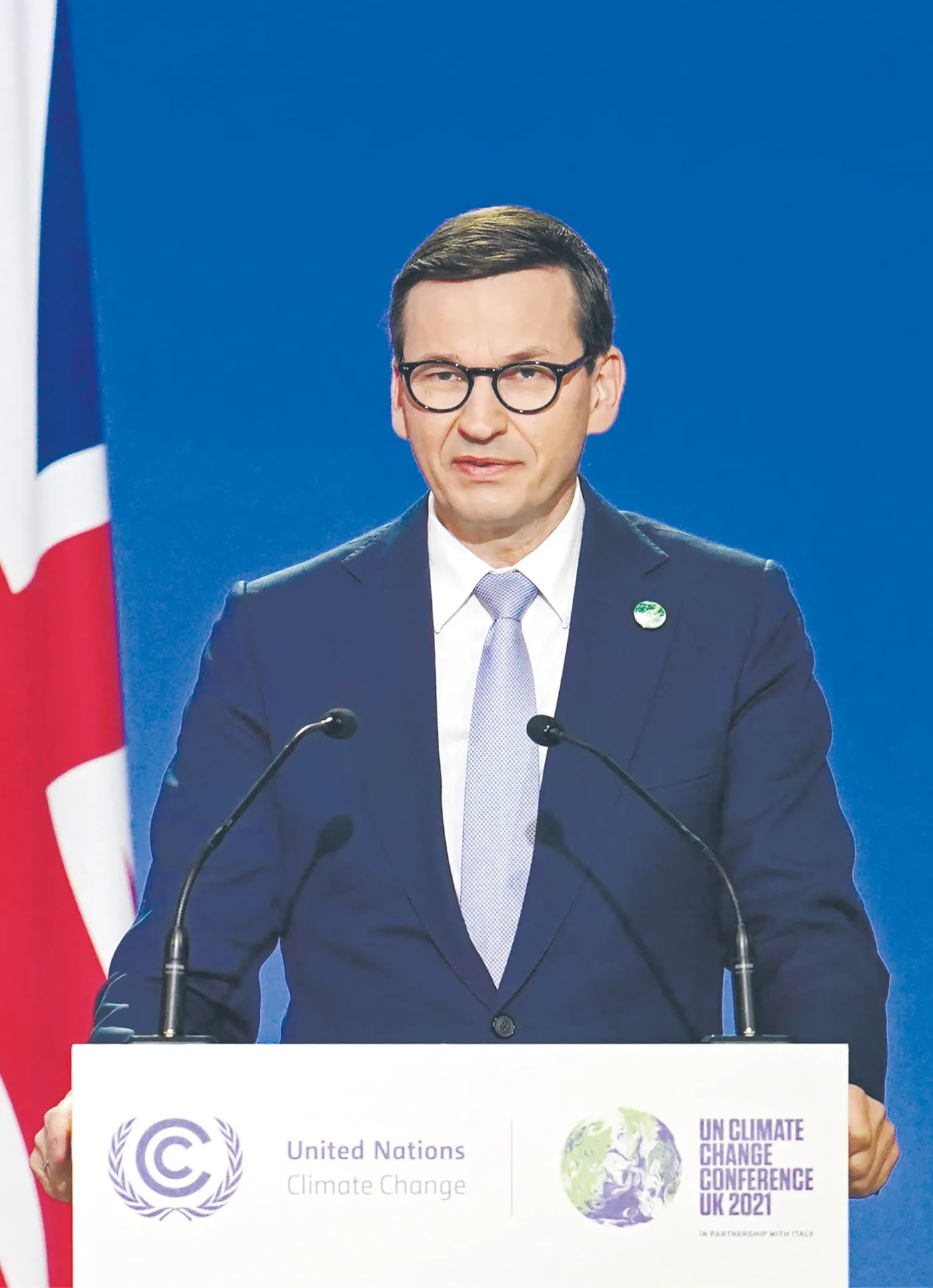 Premier Mateusz Morawiecki na konferencji klimatycznej w Glasgow