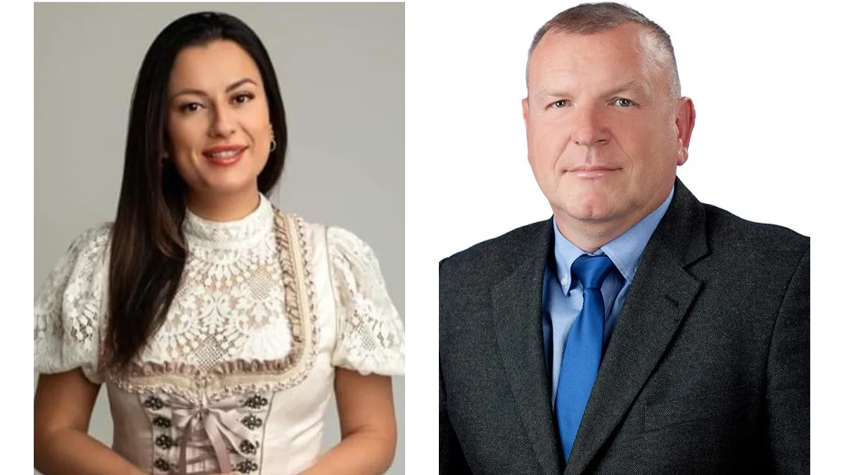 Kobieta i mężczyzna - radni Rady Powiatu Ełckiego