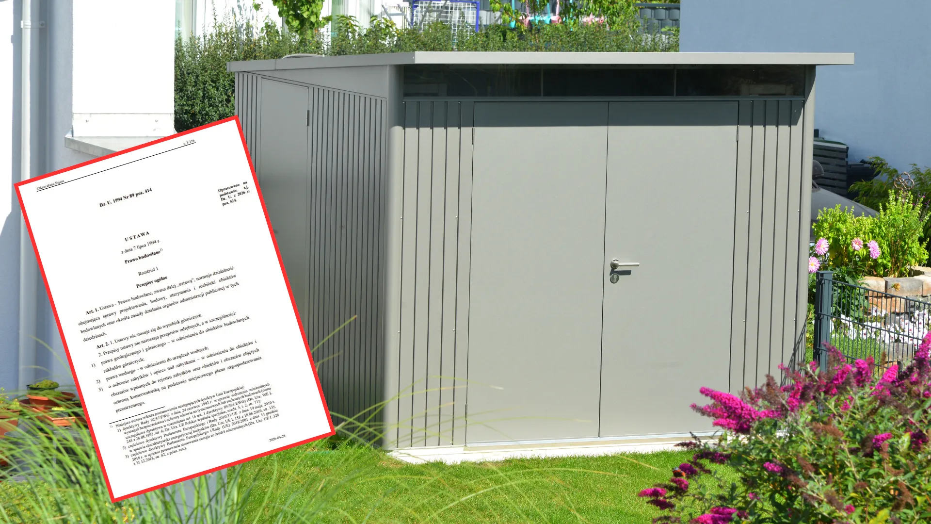 Pułapka w prawie budowlanym, na którą „łapie” się wiele osób: Szopa ogrodowa w odległości mniejszej niż 1,5 m od granicy nieruchomości, to samowola budowlana, za którą trzeba zapłacić choćby 10 tys. zł