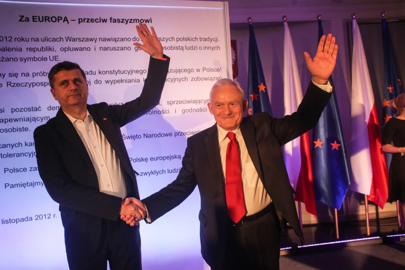 Janusz Palikot i Leszek Miller