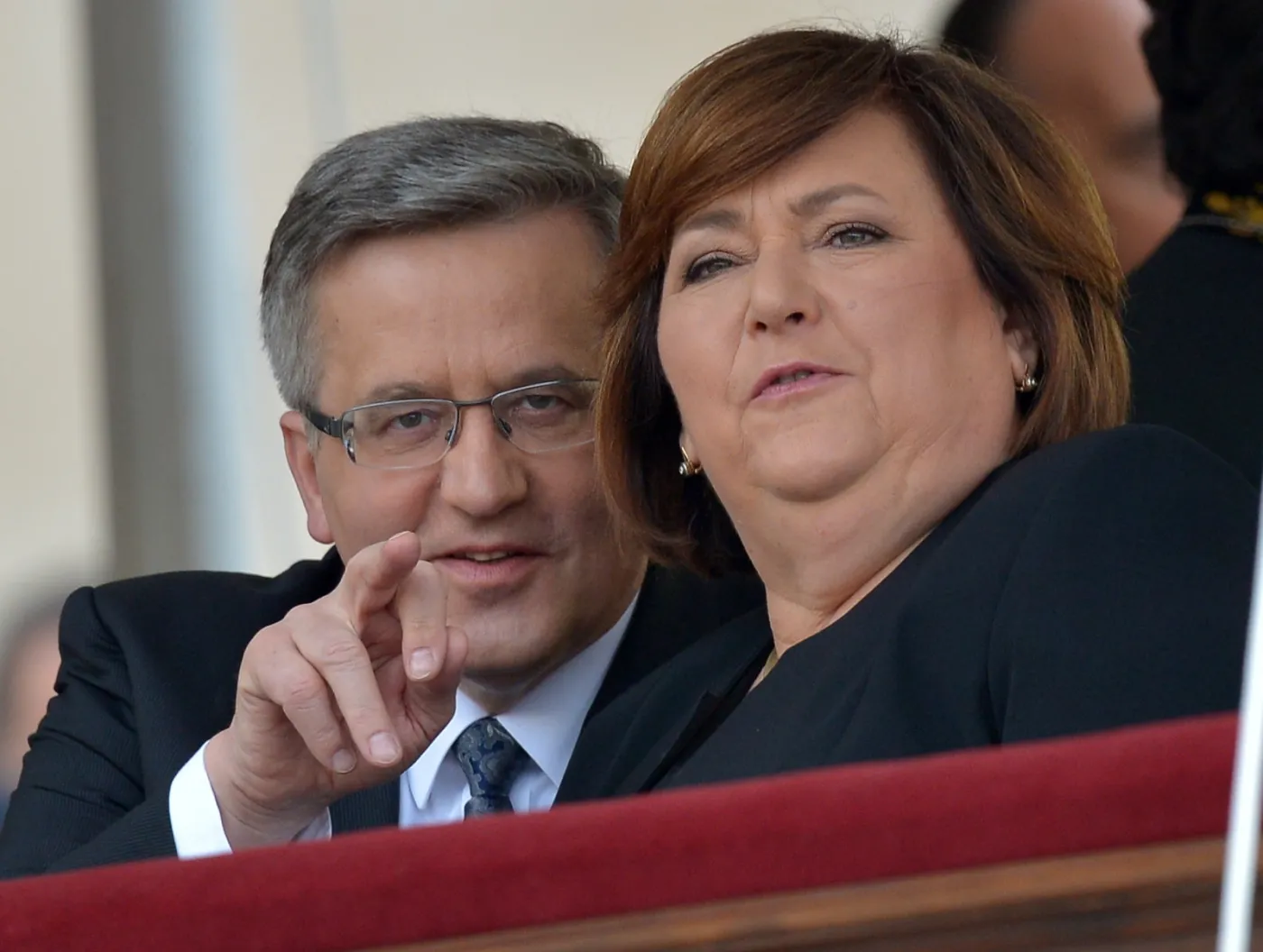 Prezydent Bronisław Komorowski z żoną przed mszą kanonizacyjną