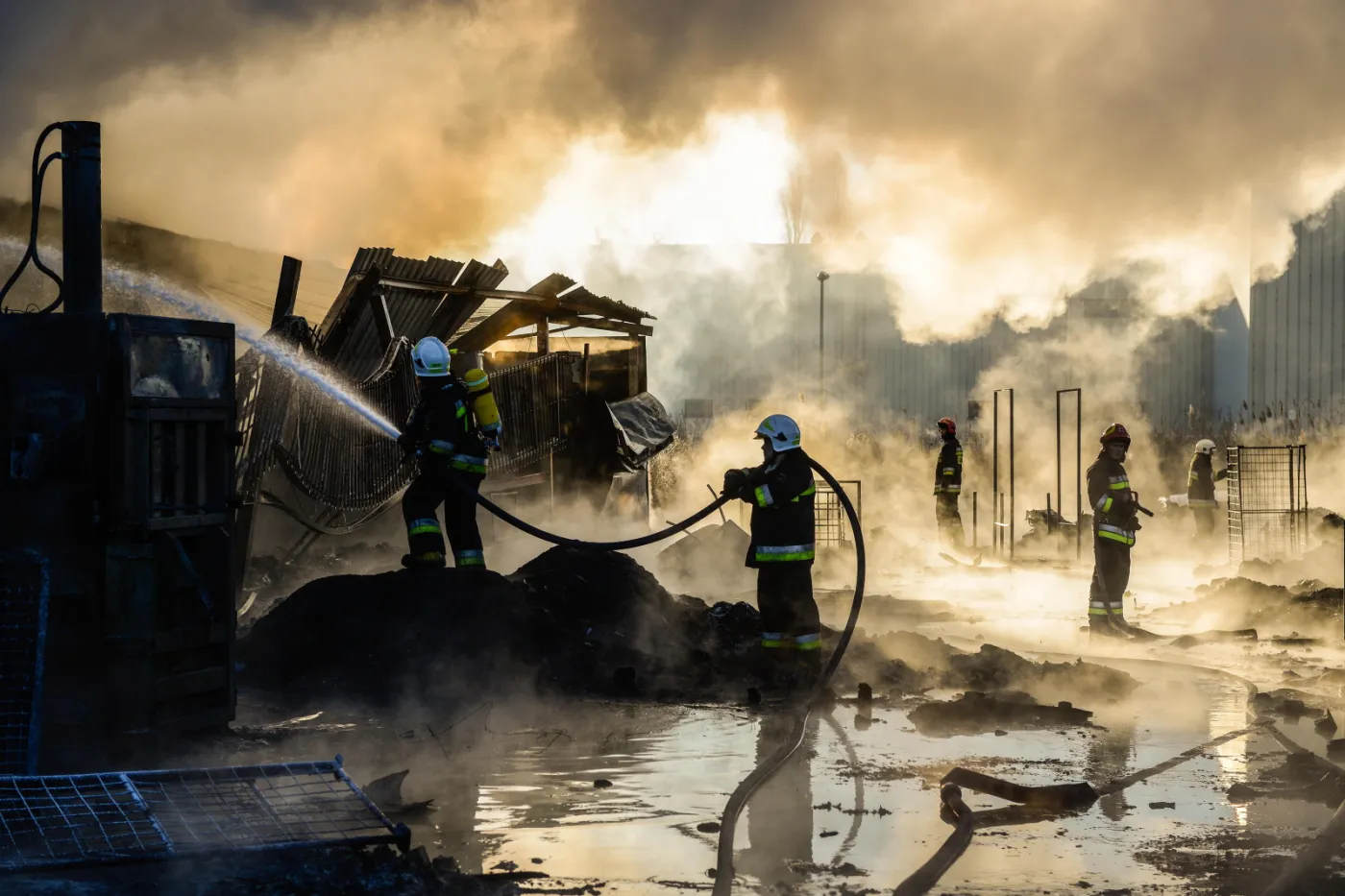 MARKI POŻAR HALI PRODUKCYJNEJ, PAP/Jakub Kamiński