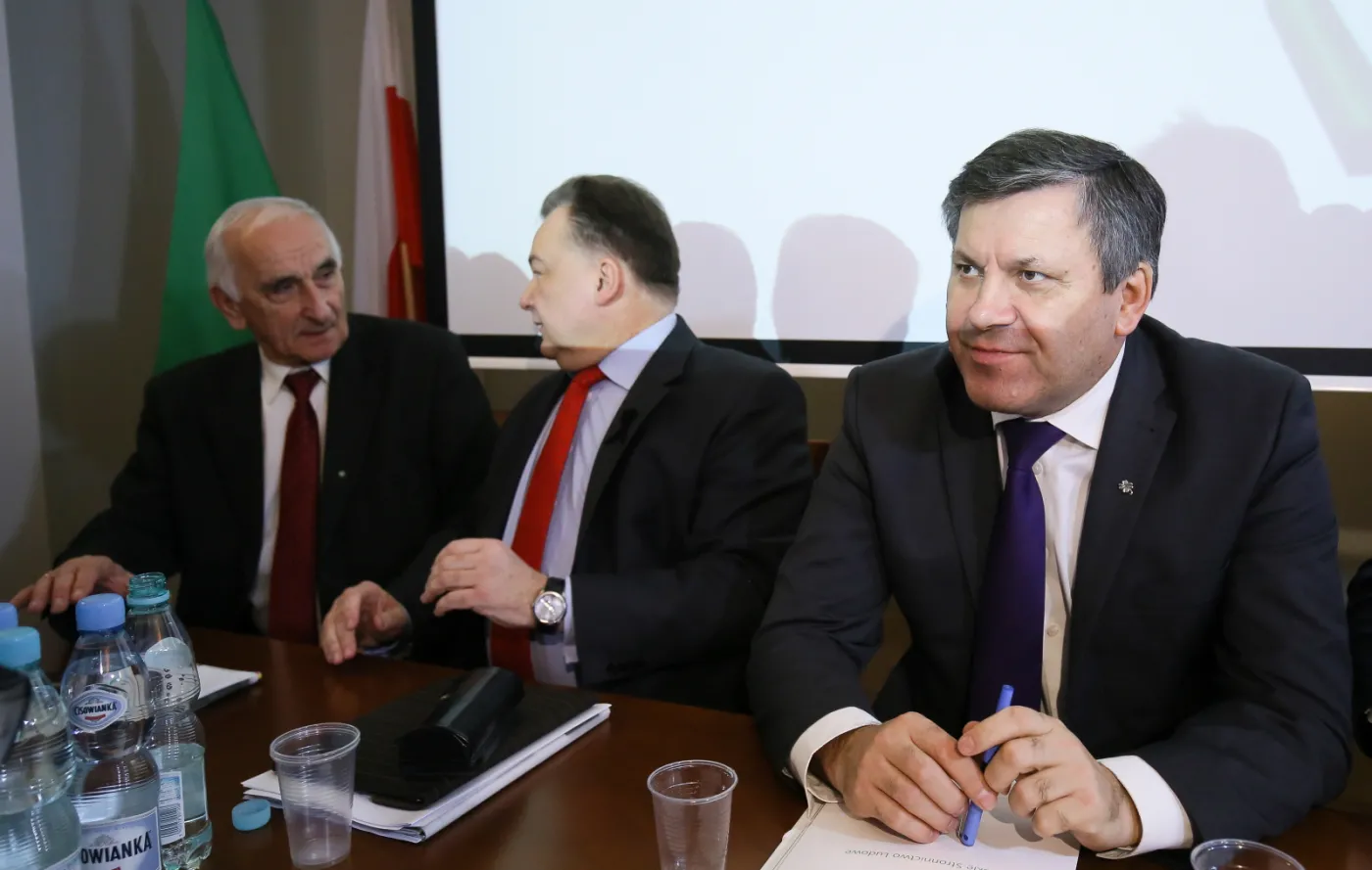 Janusz Piechociński, Stanisław Żelichowski i Adam Struzik podczas Rady Naczelnej PSL