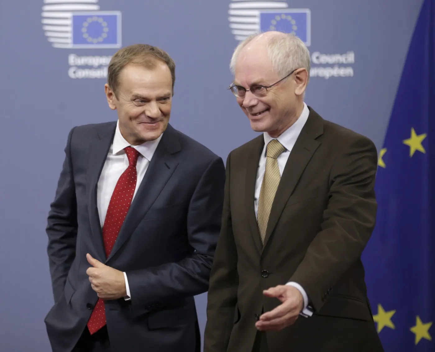 Donald Tusk i Herman Van Rompuy 