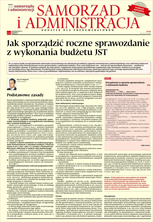 SAMORZĄD I ADMINISTRACJA - WYDANIE SPECJALNE