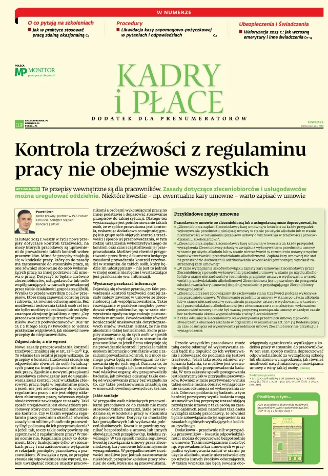 KADRY I PŁACE