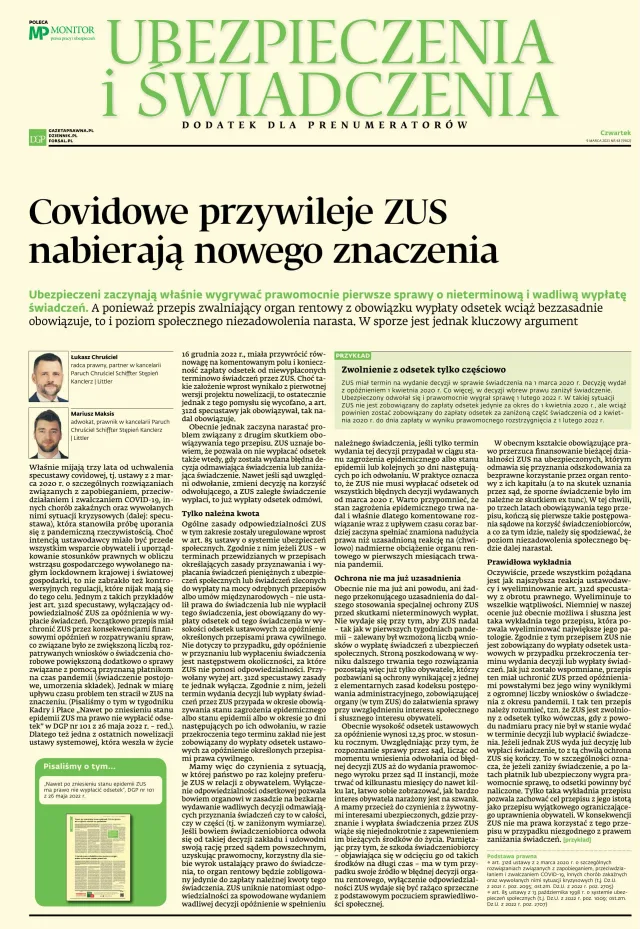 UBEZPIECZENIA I ŚWIADCZENIA