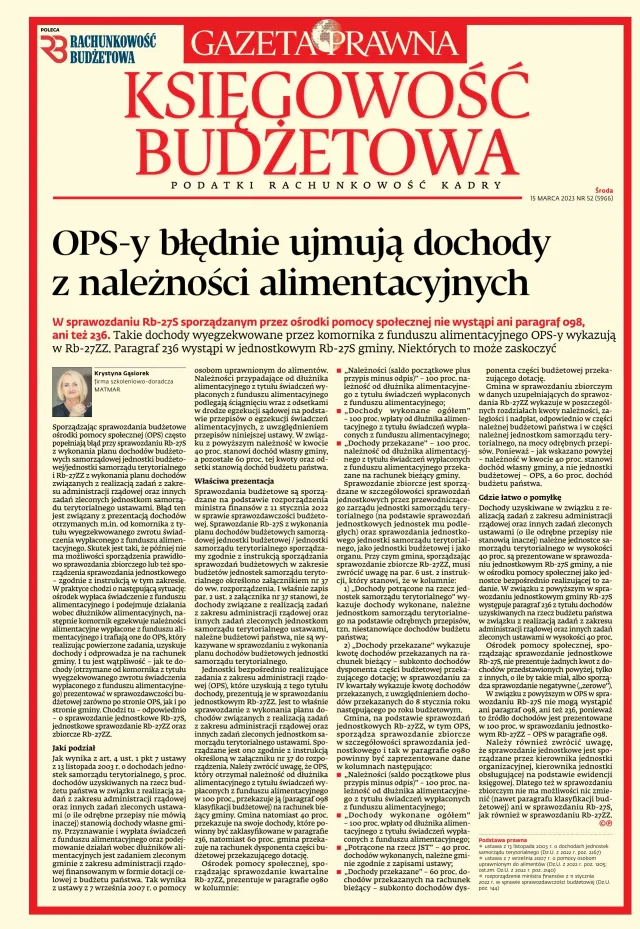 KSIĘGOWOŚĆ BUDŻETOWA