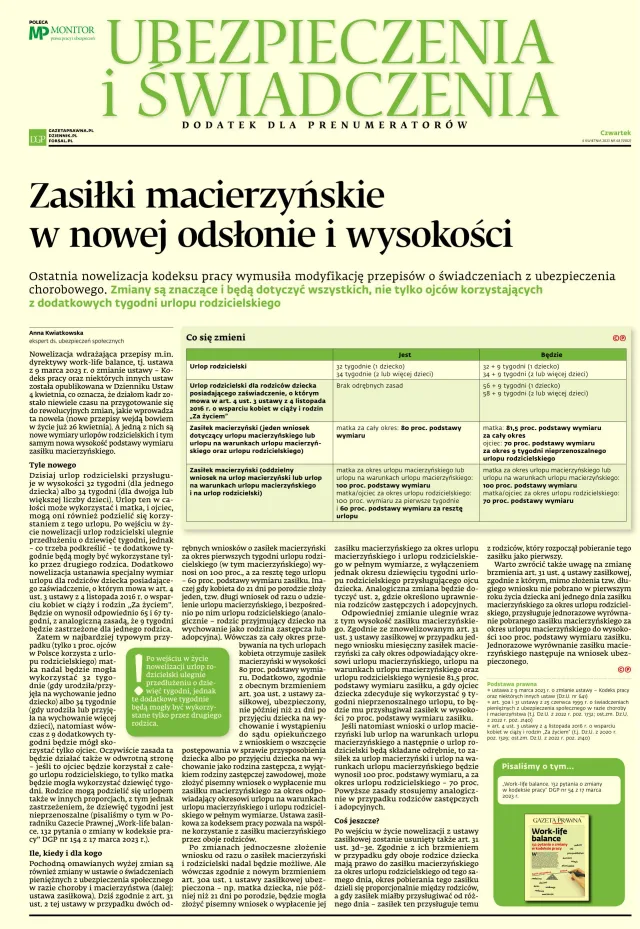 UBEZPIECZENIA I ŚWIADCZENIA