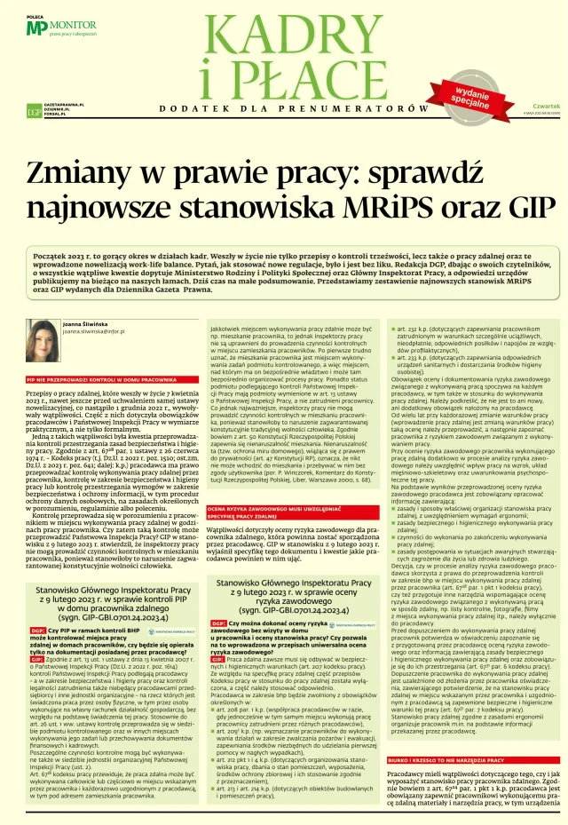 KADRY I PŁACE - WYDANE SPECJALNE