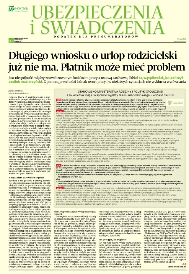 UBEZPIECZENIA I ŚWIADCZENIA