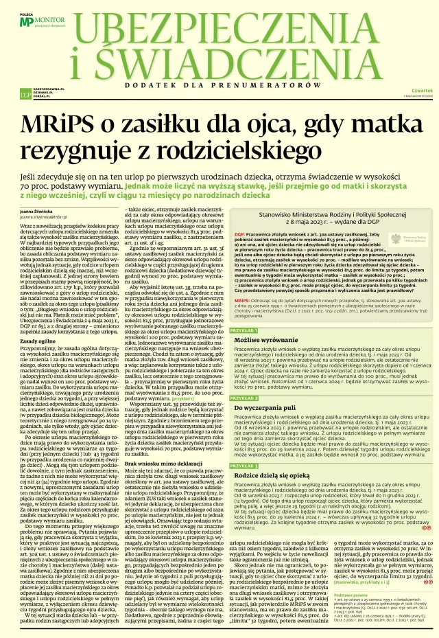 UBEZPIECZENIA I ŚWIADCZENIA