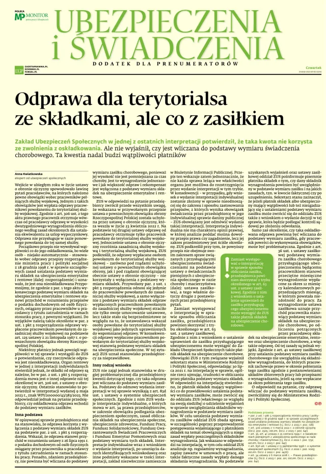 UBEZPIECZENIA I ŚWIADCZENIA