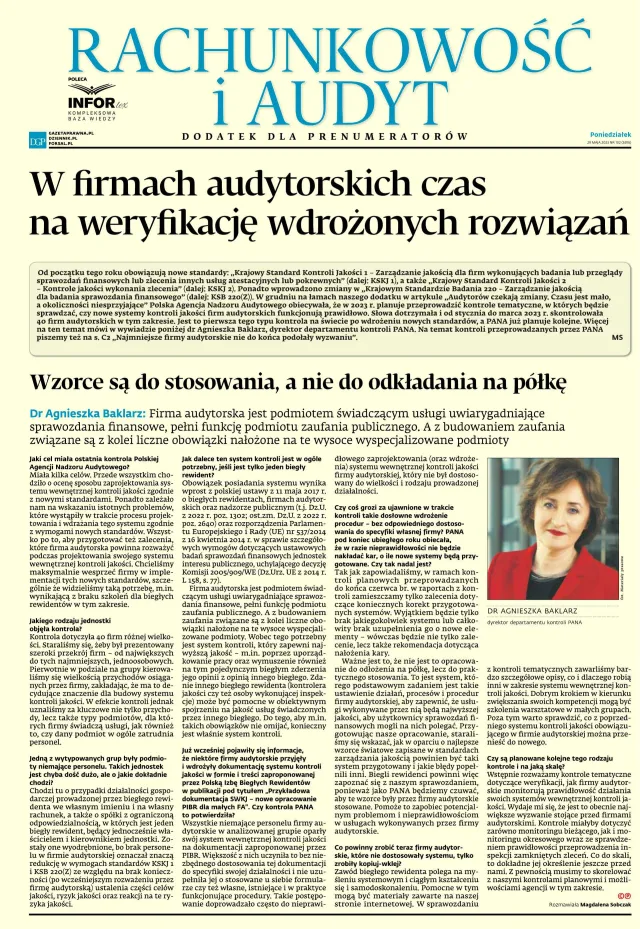 RACHUNKOWOŚĆ I AUDYT