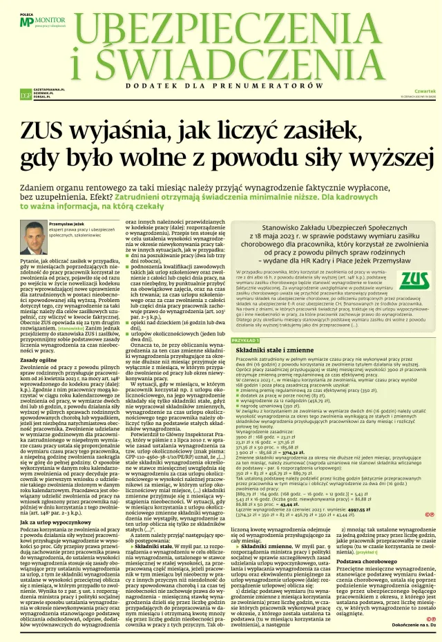 UBEZPIECZENIA I ŚWIADCZENIA