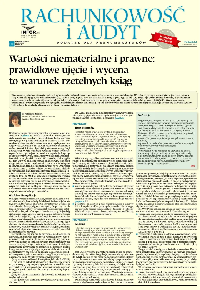 RACHUNKOWOŚĆ I AUDYT - WYDANIE SPECJALNE