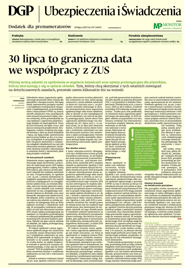 UBEZPIECZENIA I ŚWIADCZENIA