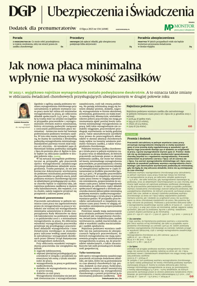 UBEZPIECZENIA I ŚWIADCZENIA