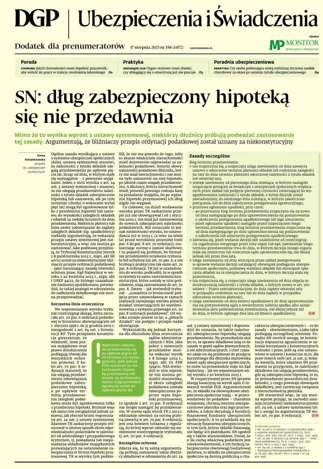 UBEZPIECZENIA I ŚWIADCZENIA