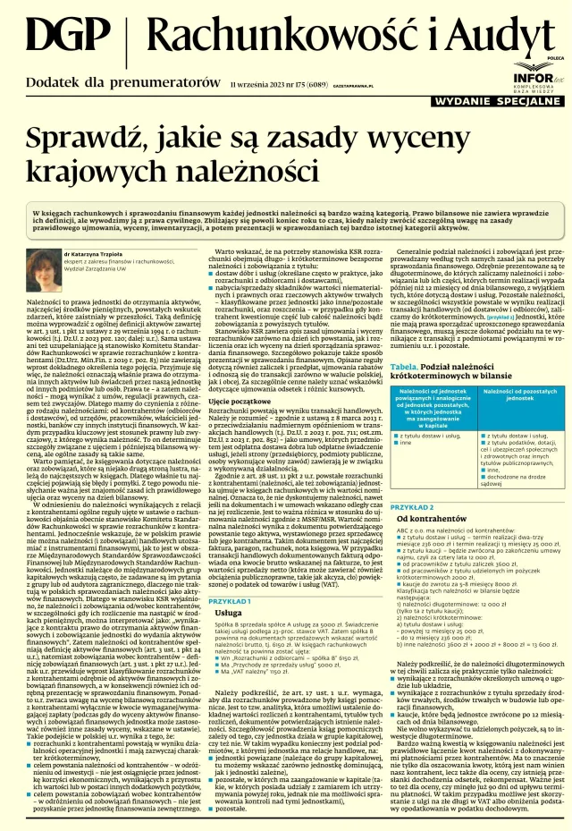 RACHUNKOWOŚĆ I AUDYT - WYDANIE SPECJALNE