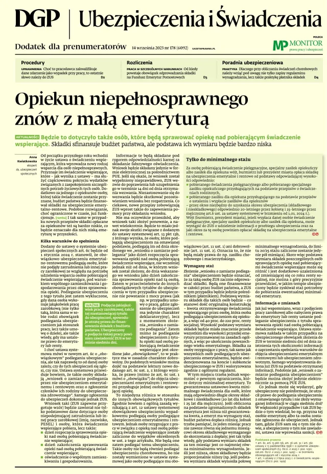 UBEZPIECZENIA I ŚWIADCZENIA