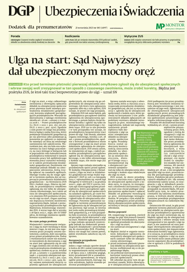 UBEZPIECZENIA I ŚWIADCZENIA