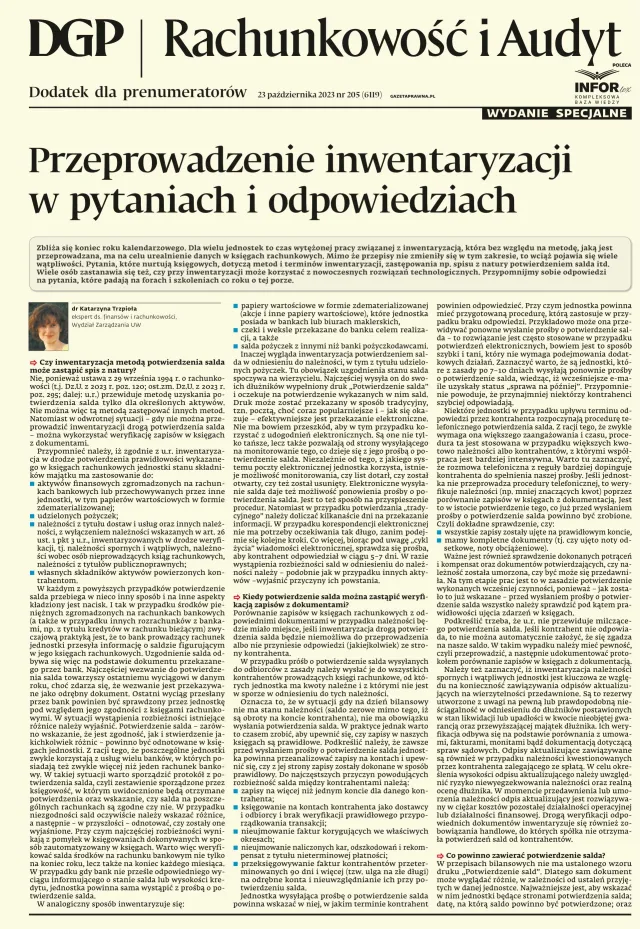 RACHUNKOWOŚĆ I AUDYT - WYDANIE SPECJALNE