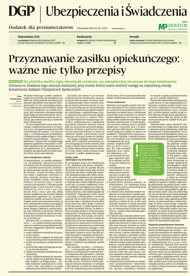 UBEZPIECZENIA I ŚWIADCZENIA