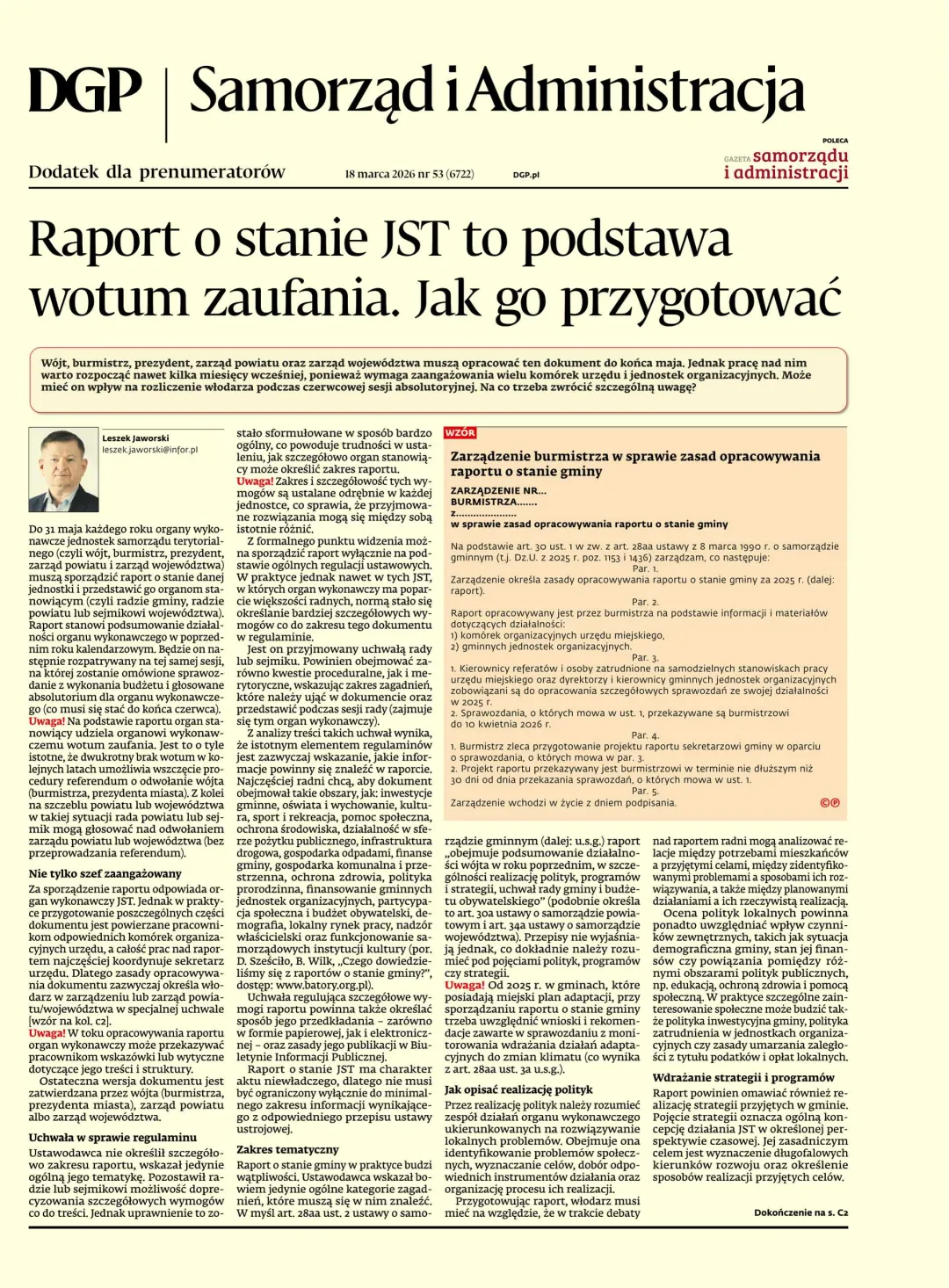 SAMORZĄD I ADMINISTRACJA