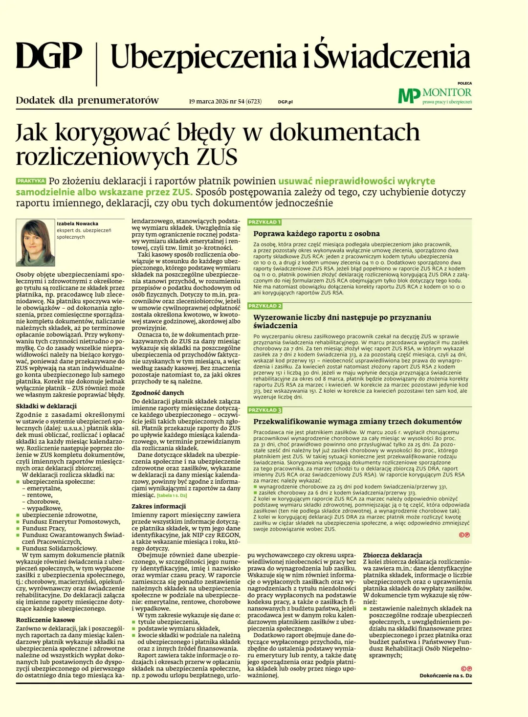 UBEZPIECZENIA I ŚWIADCZENIA