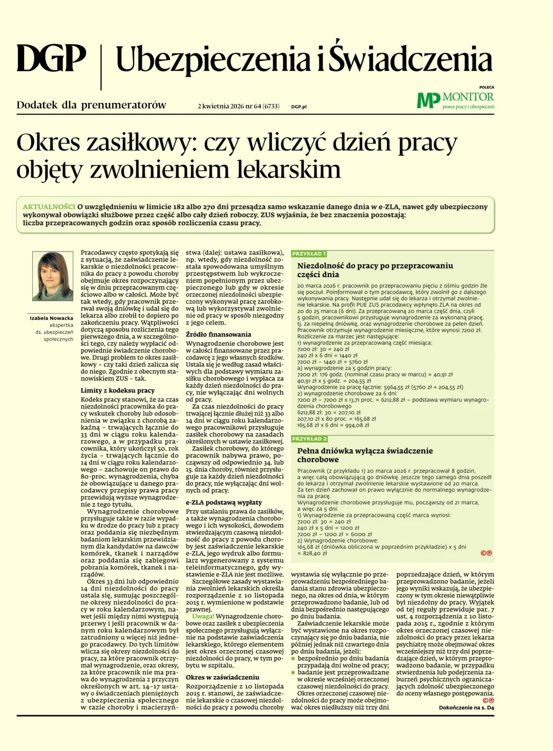 UBEZPIECZENIA I ŚWIADCZENIA