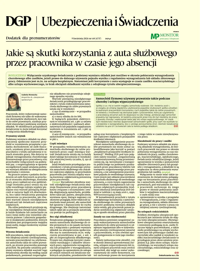 UBEZPIECZENIA I ŚWIADCZENIA