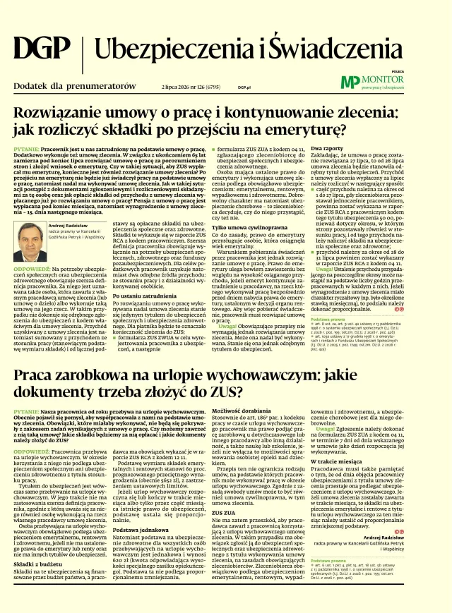 UBEZPIECZENIA I ŚWIADCZENIA