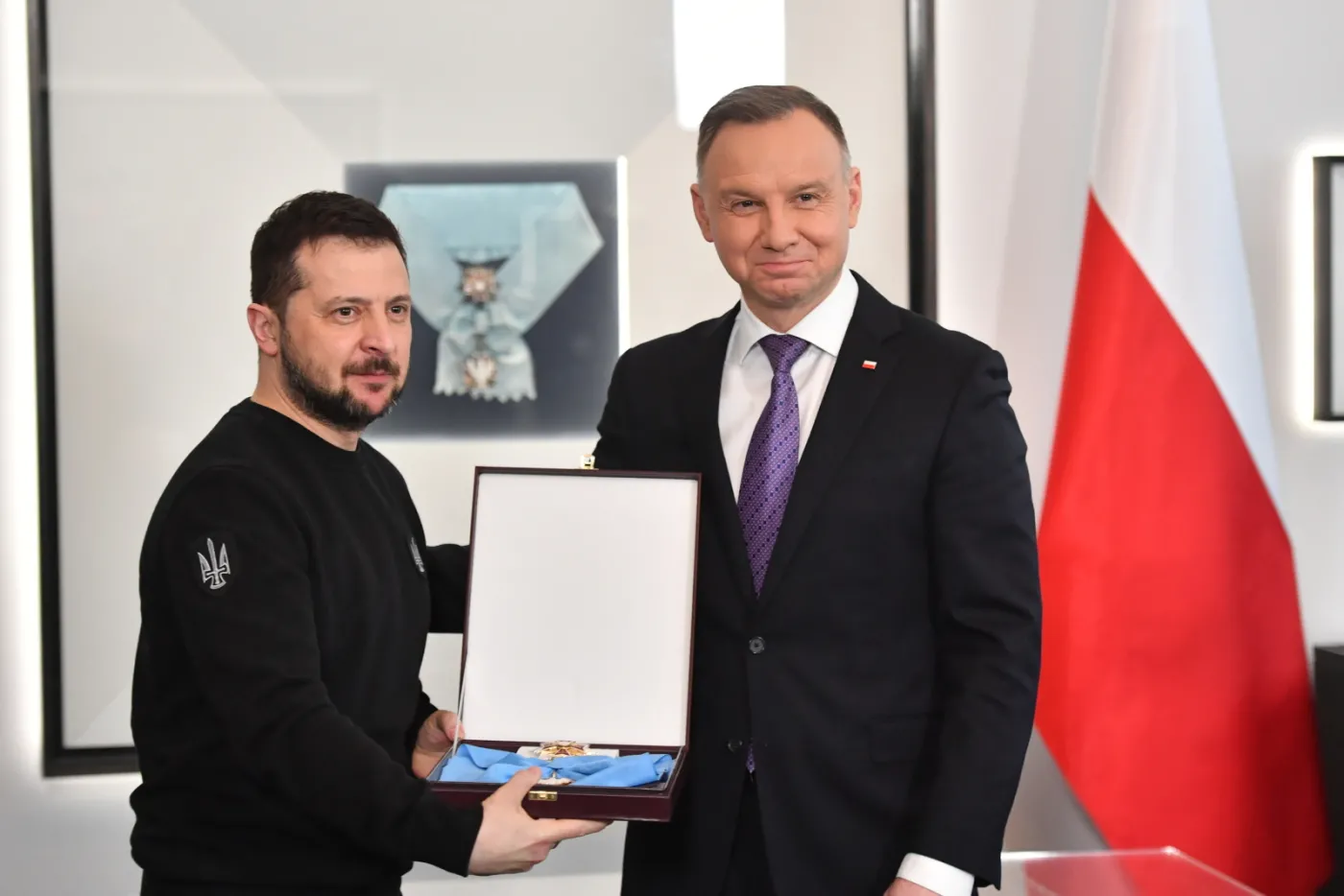 Prezydent Ukrainy Wołodymyr Zełenski odznaczony Orderem Orła Białego