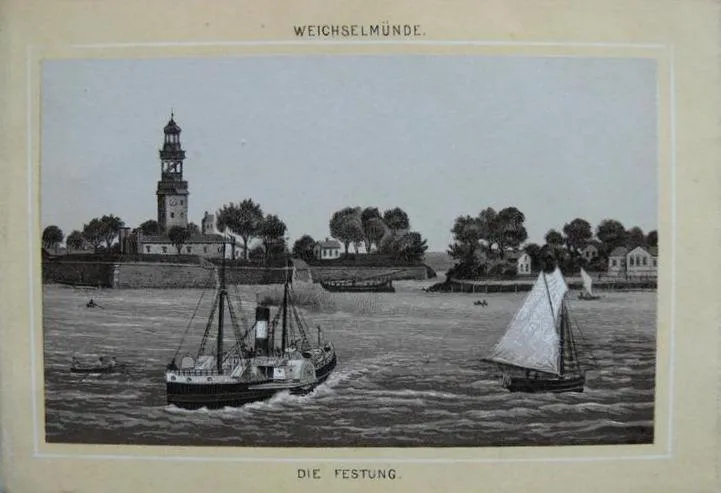 Twierdza Wisłoujście w XIX wieku.