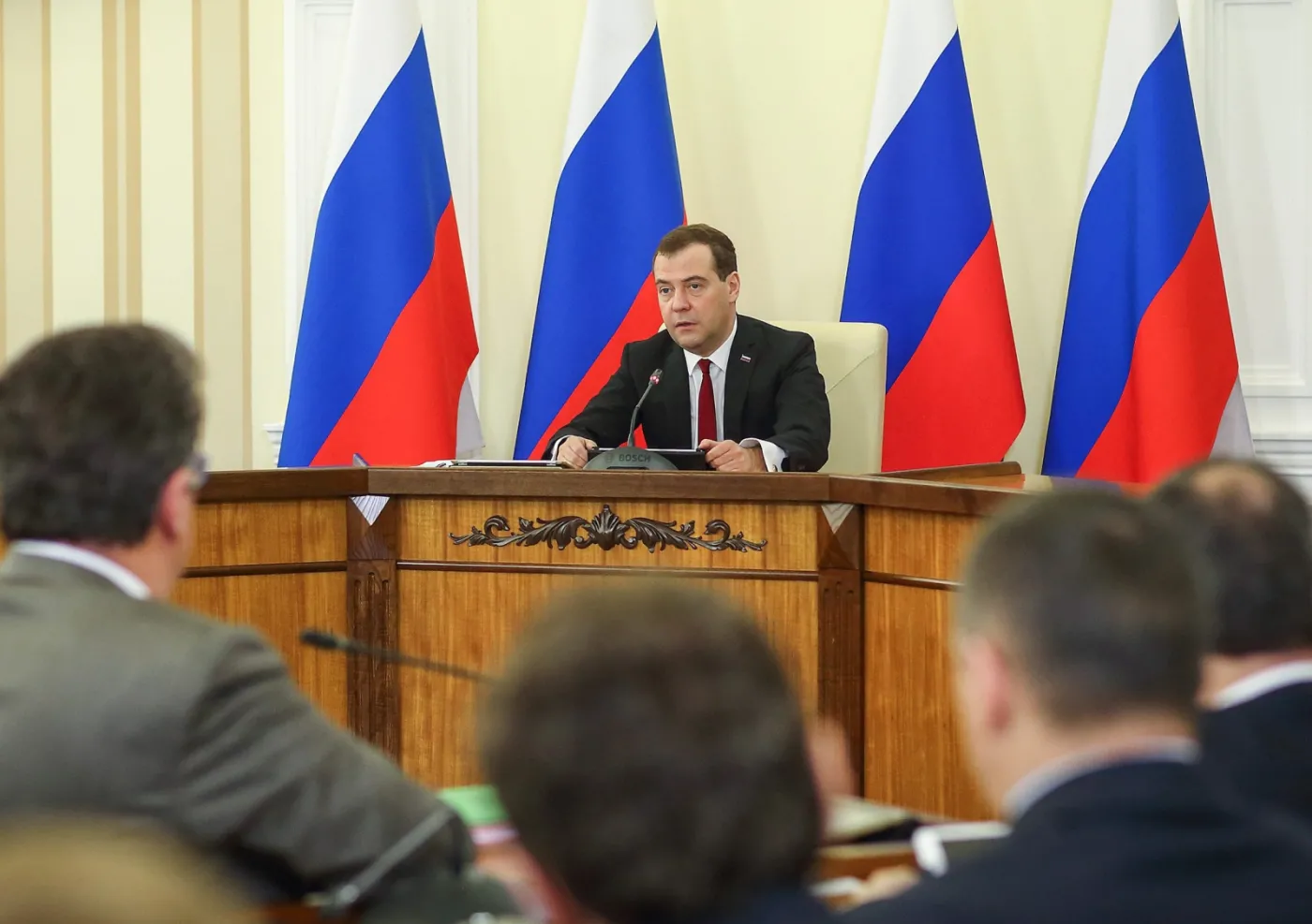 Premier Rosji Dmitrij Miedwiediew na Krymie. Fot. EPA/ARTUR SHVARTS/PAP/EPA