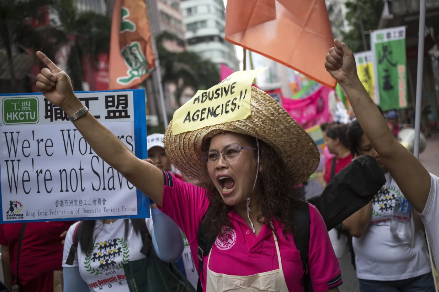 Demonstracje 1 maja w Hong Kongu