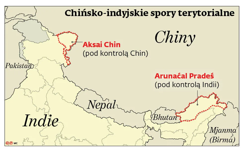 Chiny Indie spory terytorialne 