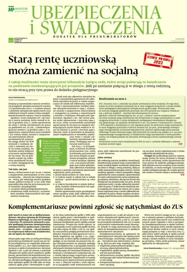 UBEZPIECZENIA I ŚWIADCZENIA