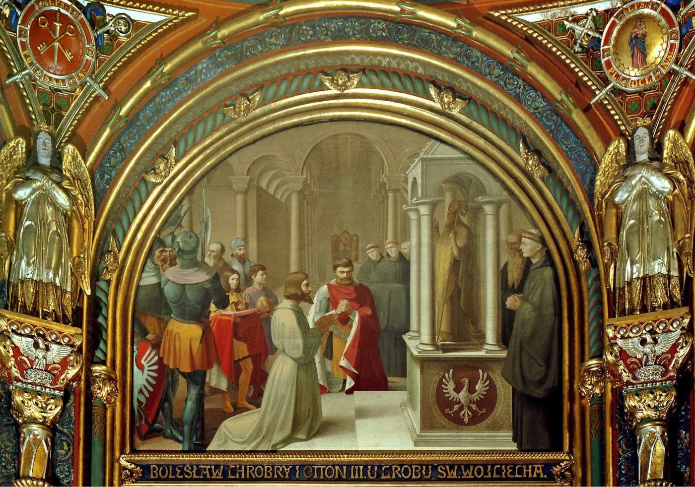 Bolesław Chrobry i Otton III u grobu świętego Wojciecha, Edward Brzozowski