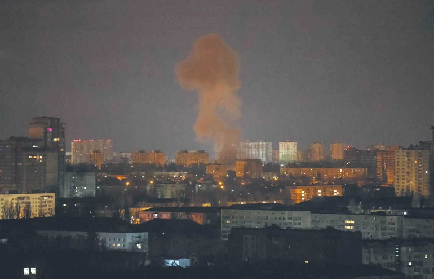 Kijów pod ostrzałem dronów