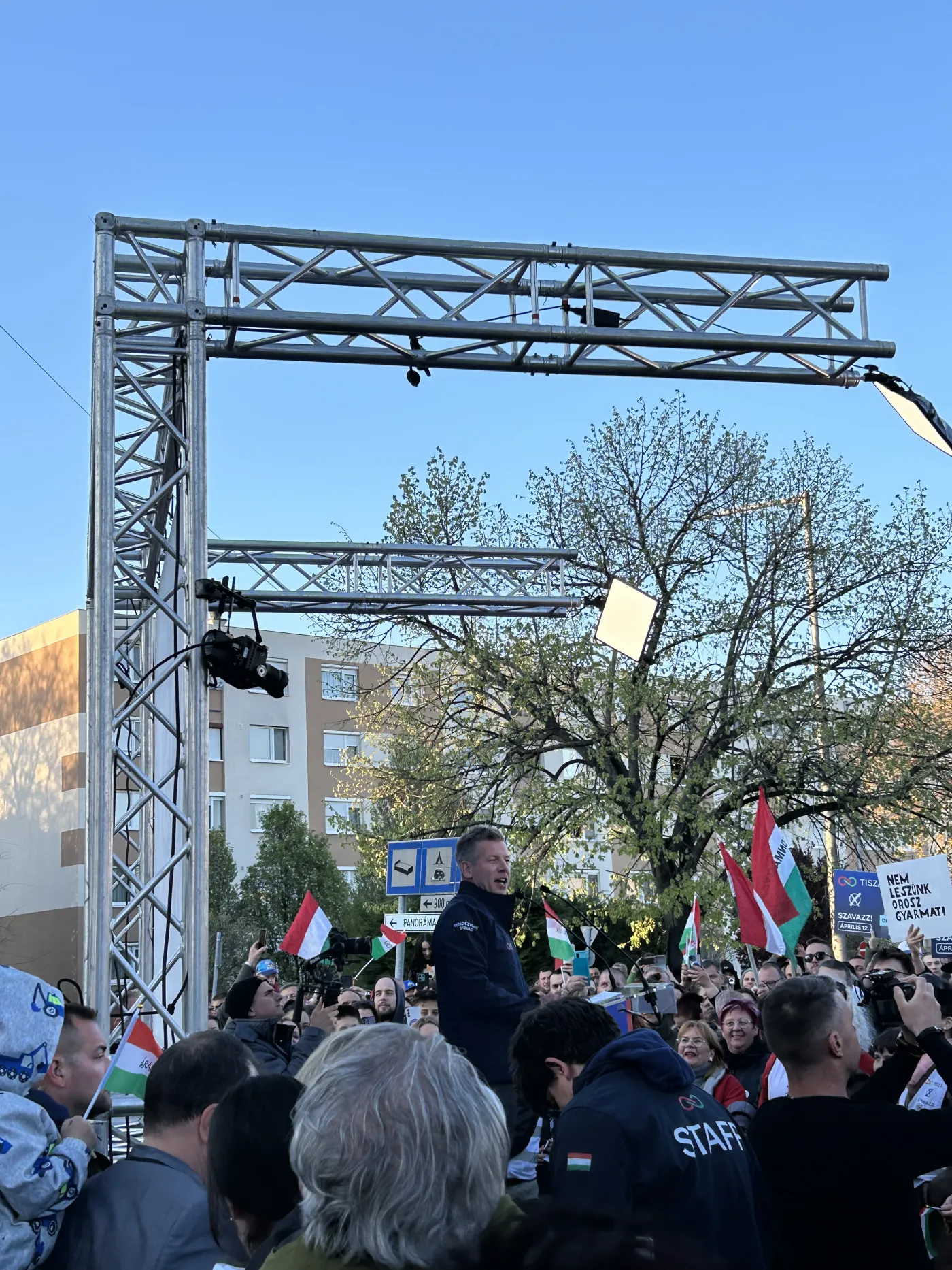 Wiec partii TISZA w Mosonmagyaróvár