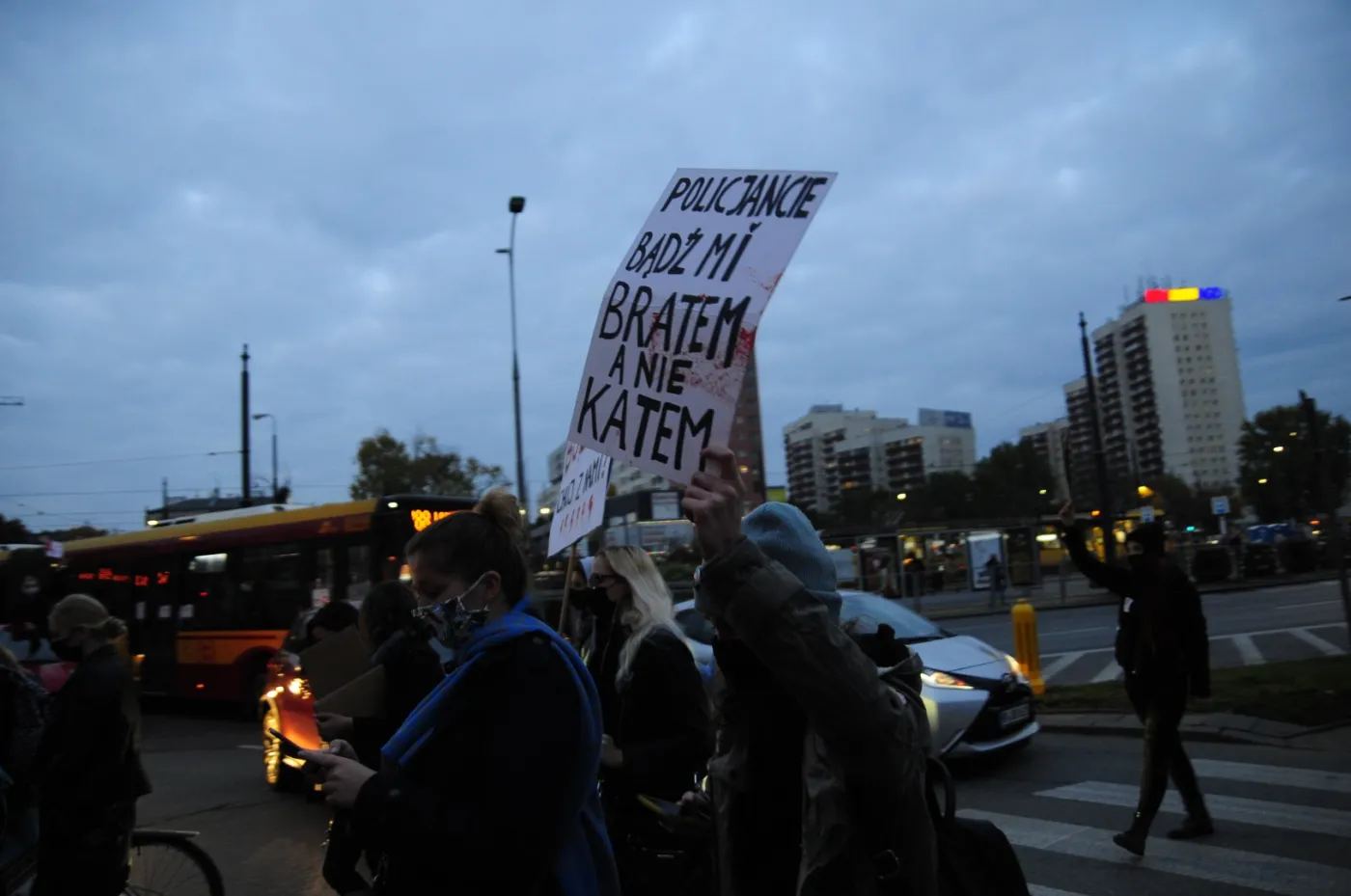 Blokada Ronda Wiatraczna w Warszawie