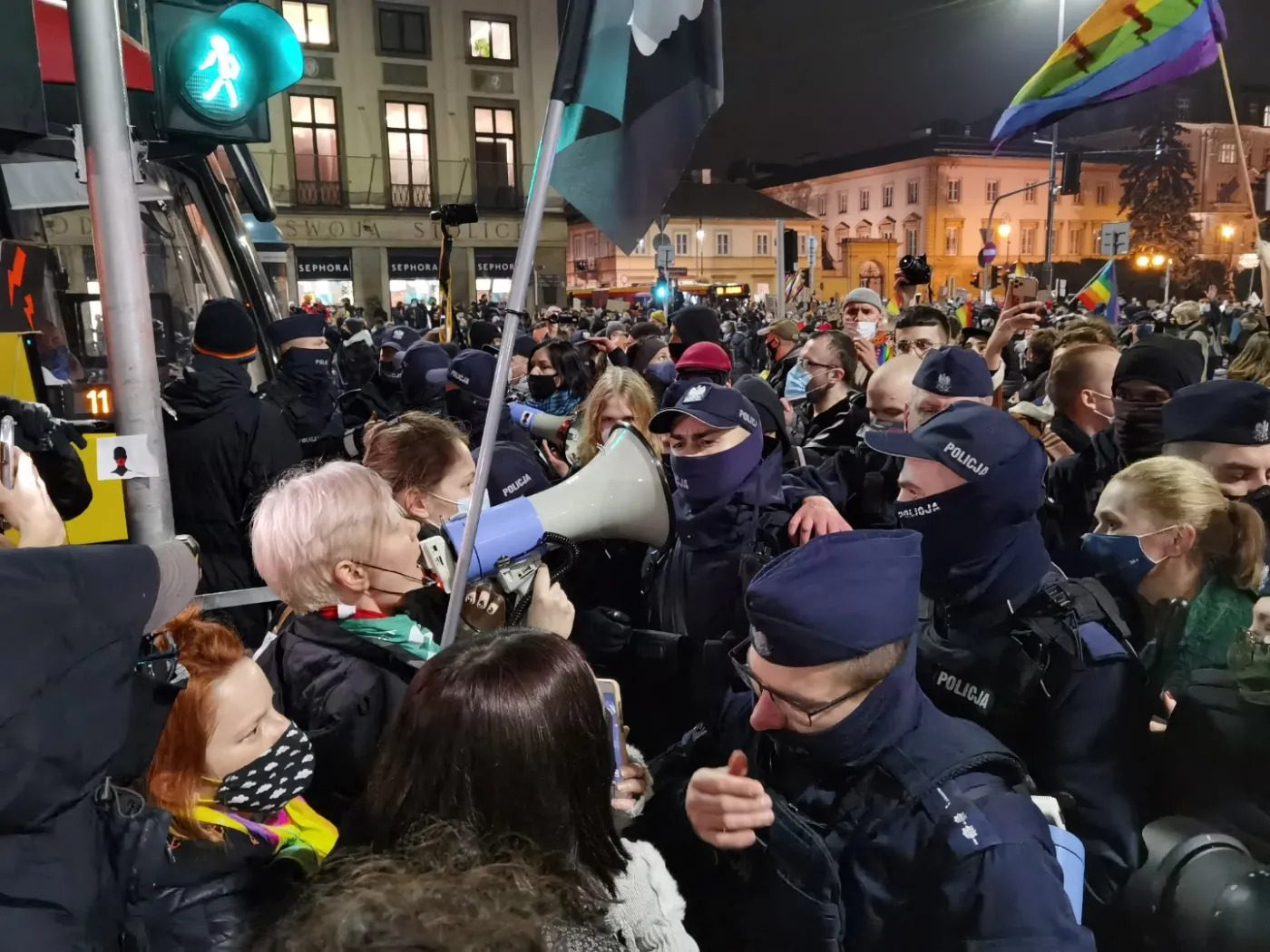 Strajk Kobiet w Warszawie 18 listopada 2020 r.