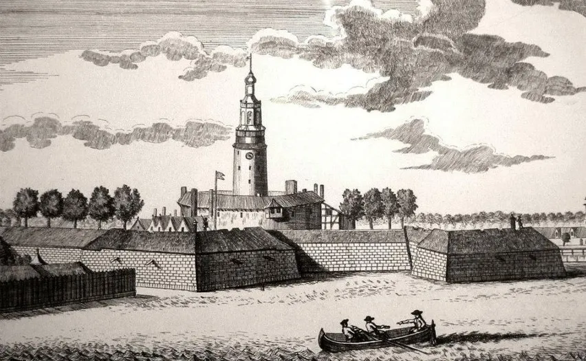Dawne przedstawienie Twierdzy Wisłoujście.
