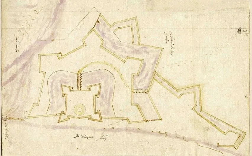 Dawne przedstawienie Twierdzy Wisłoujście.