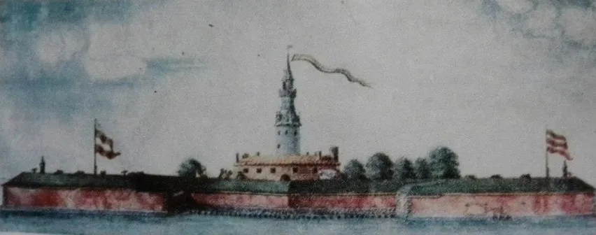 Dawne przedstawienie Twierdzy Wisłoujście.