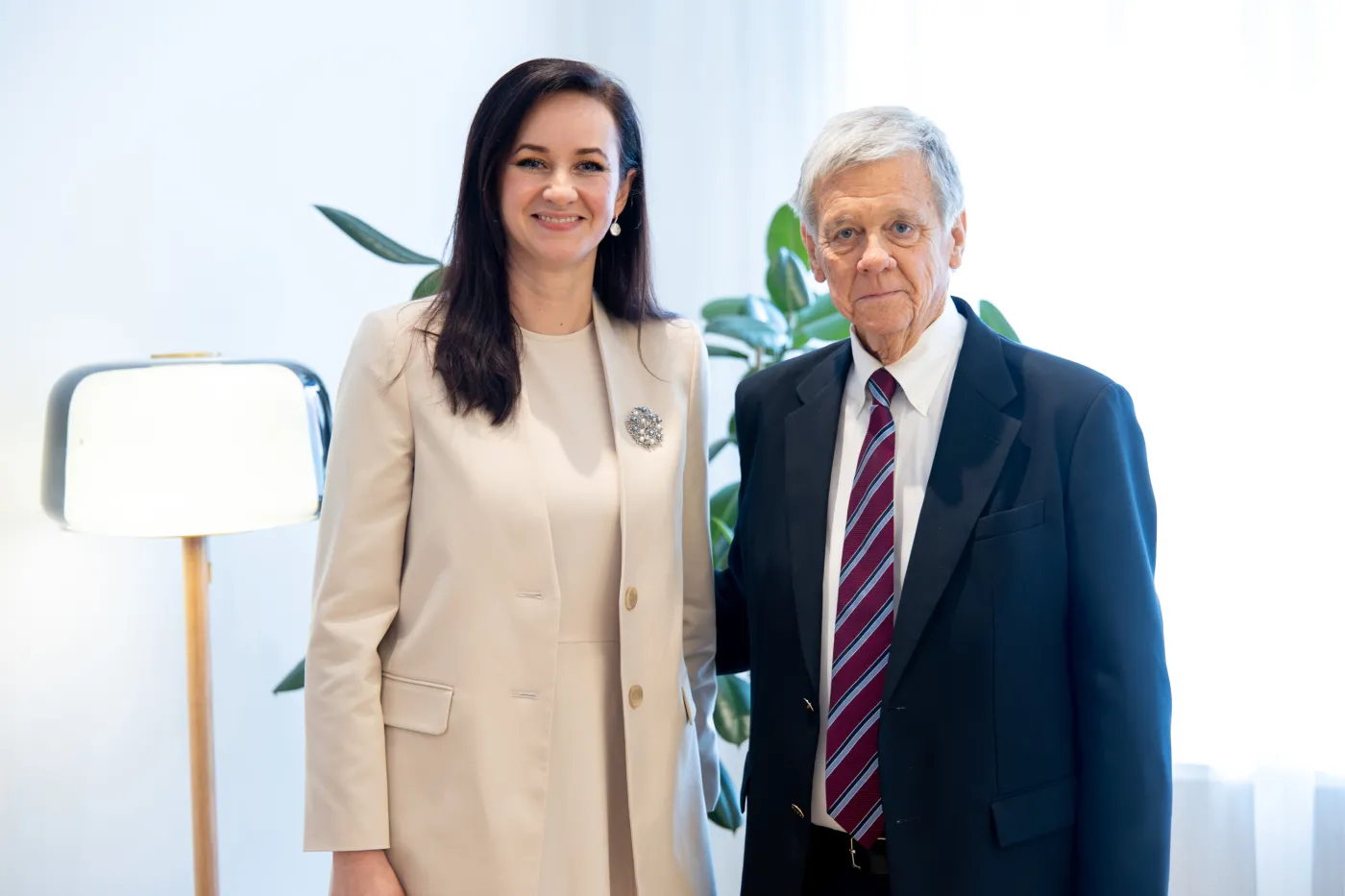 Premier Litwy Inga Ruginienė i John Coale, specjalny przedstawiciel USA ds. Białorusi, Wilno, 18 marca