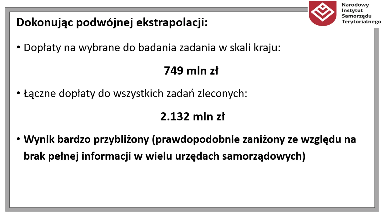 Prezentacja "W otchłani niepewności, czyli o finansowaniu zadań zleconych samorządom terytorialnym", Narodowego Instytutu Samorządu Terytorialnego
