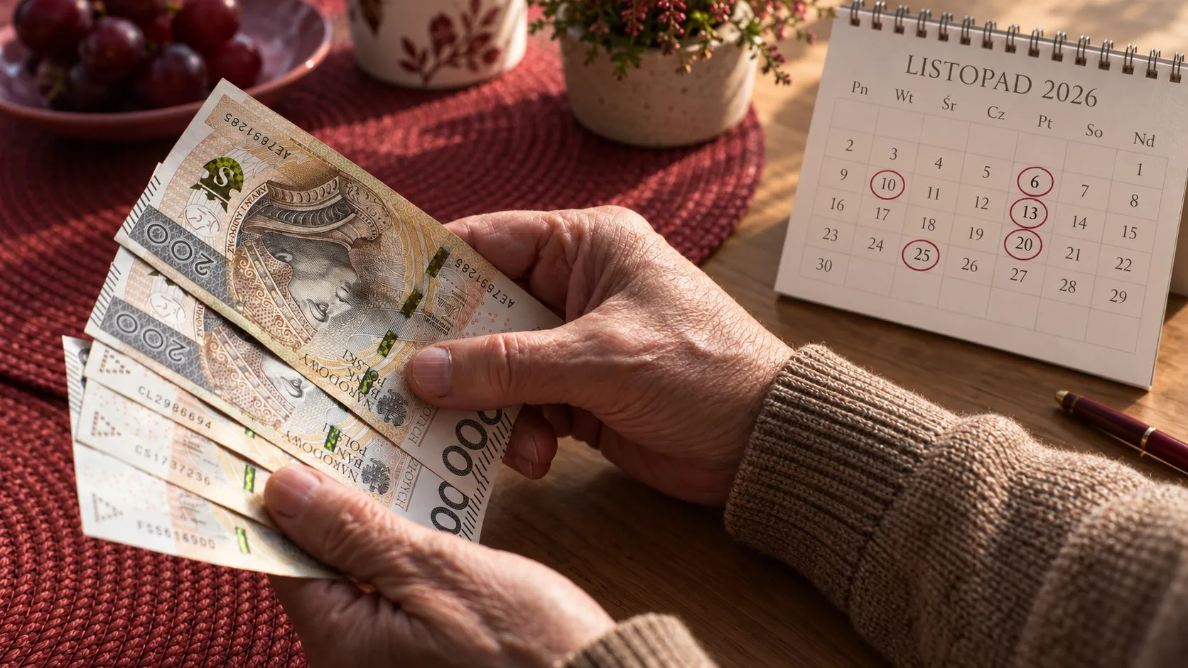 ZUS przyspiesza wypłatę emerytur w listopadzie. Część seniorów dostanie pieniądze w październiku